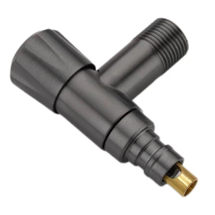 שסתום עצירה עם ידית יהלום שחור